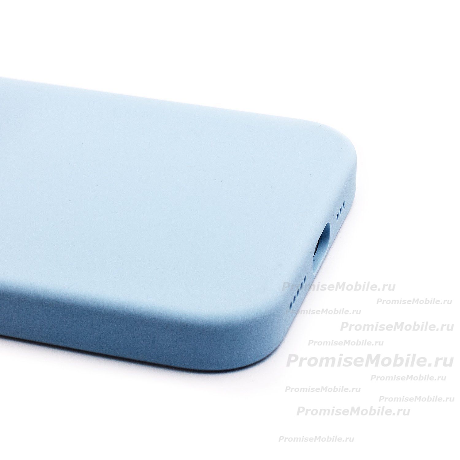 Чехол для Apple iPhone 14 силиконовый MagSafe (анимация работает) <светло-голубой> (премиум) ― 