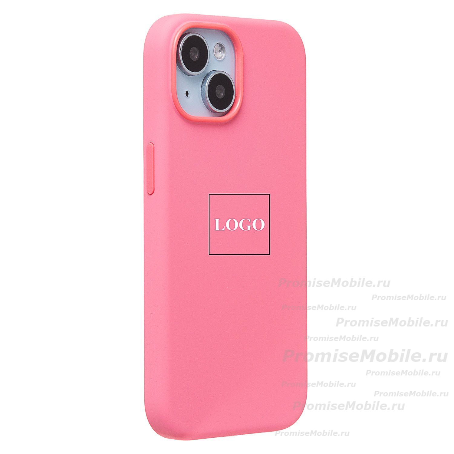 Чехол для Apple iPhone 15 силиконовый MagSafe (анимация работает) <розовый> (премиум) ― 