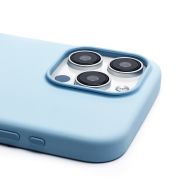 Чехол для Apple iPhone 15 Pro Max силиконовый MagSafe (анимация работает) <светло-голубой> (премиум)