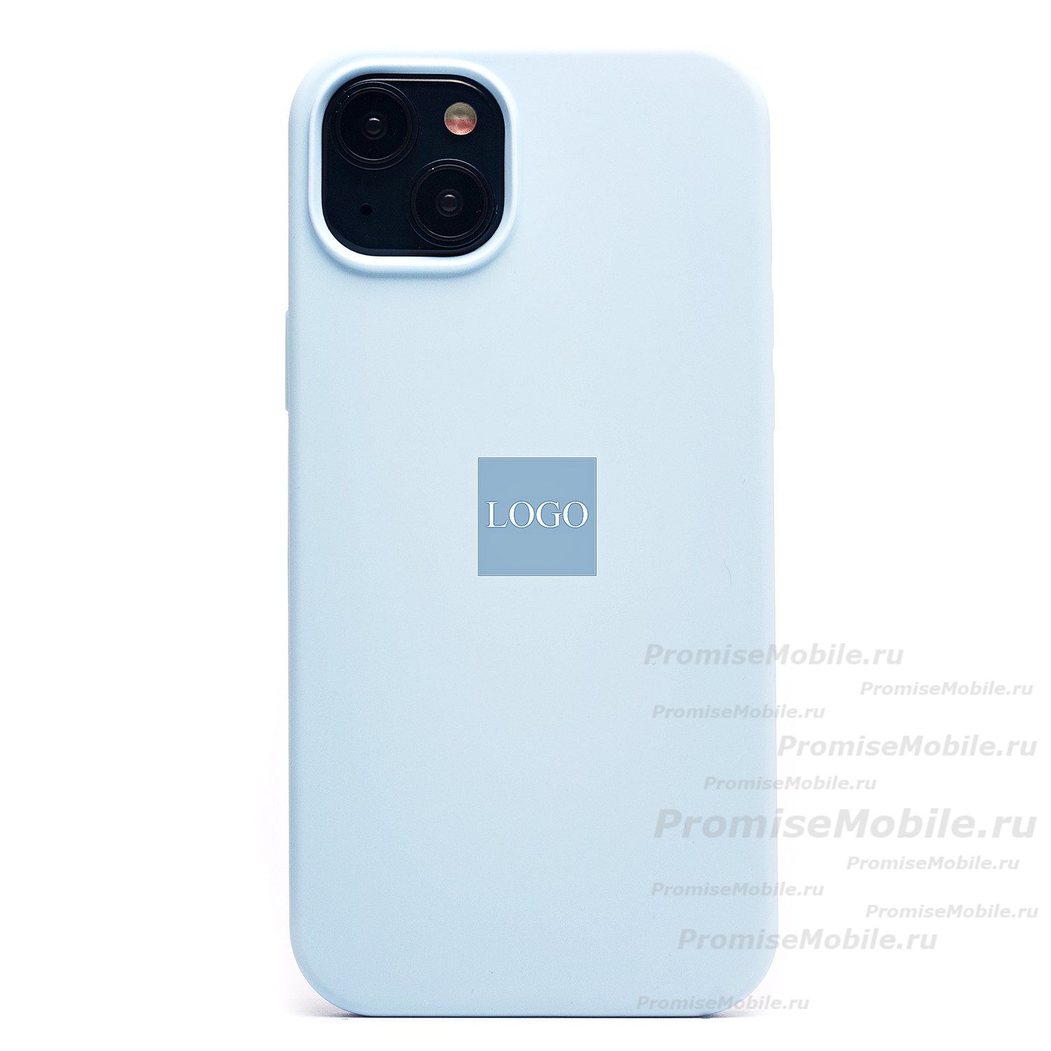 Чехол для Apple iPhone 15 Plus силиконовый Soft Touch <пастельно-синий> (премиум) ― 