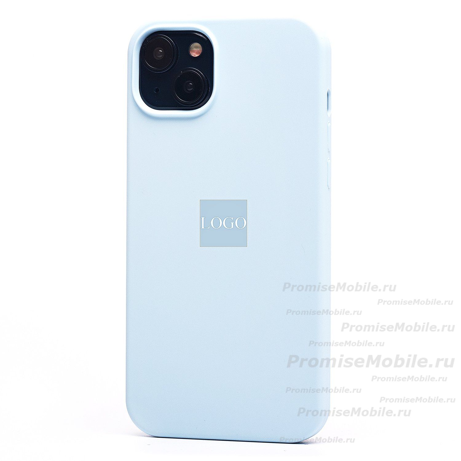 Чехол для Apple iPhone 15 Plus силиконовый Soft Touch <пастельно-синий> (премиум) ― 