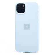 Чехол для Apple iPhone 15 Plus силиконовый Soft Touch <пастельно-синий> (премиум)
