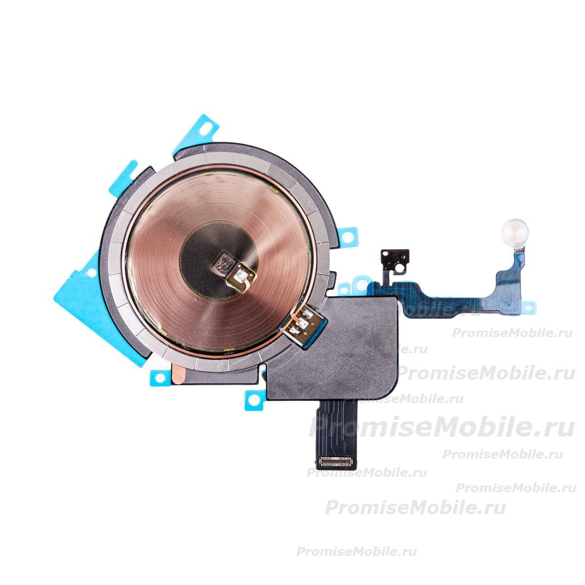 Шлейф для Apple iPhone 15 Pro Max на беспроводную зарядку, вспышку и микрофон ― 