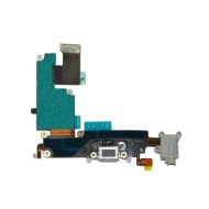 Шлейф для Apple iPhone 6 Plus на системный разъем, разъем гарнитуры и микрофон <серый>