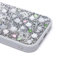 Чехол для Apple iPhone 15 Pro пластиковый POSH SHINE цветы <белый>
