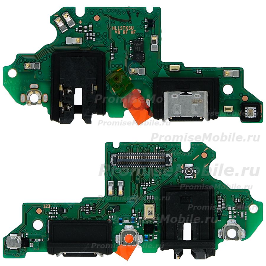 Плата нижняя для Huawei P Smart Z на системный разъем, разъем гарнитуры и микрофон ― 