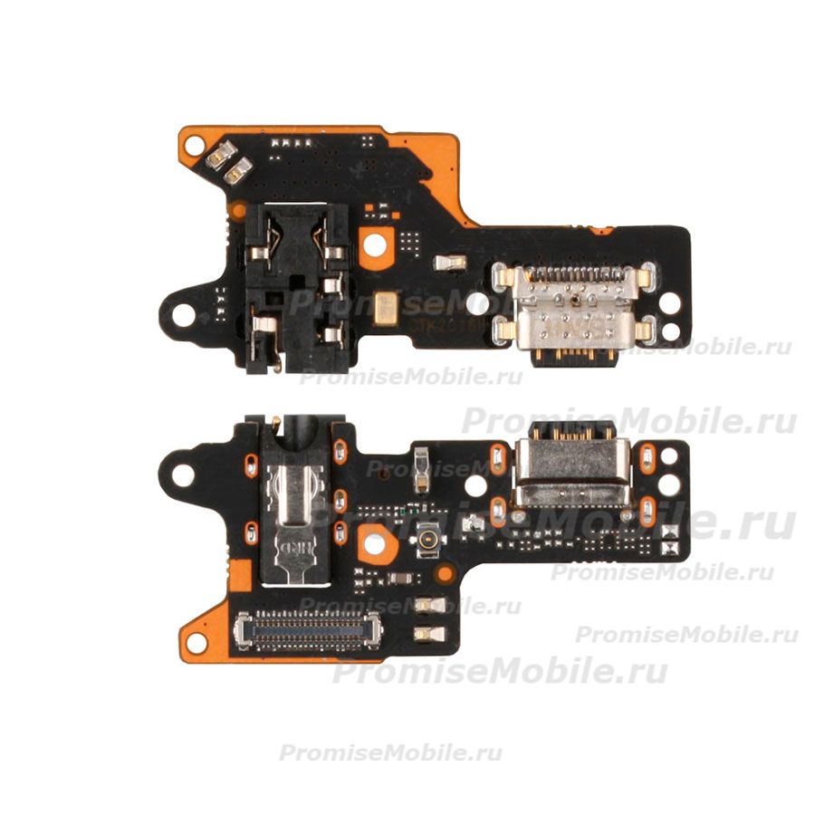 Плата нижняя для Xiaomi Redmi 8 на системный разъем, разъем гарнитуры и микрофон (оригинал) ― 