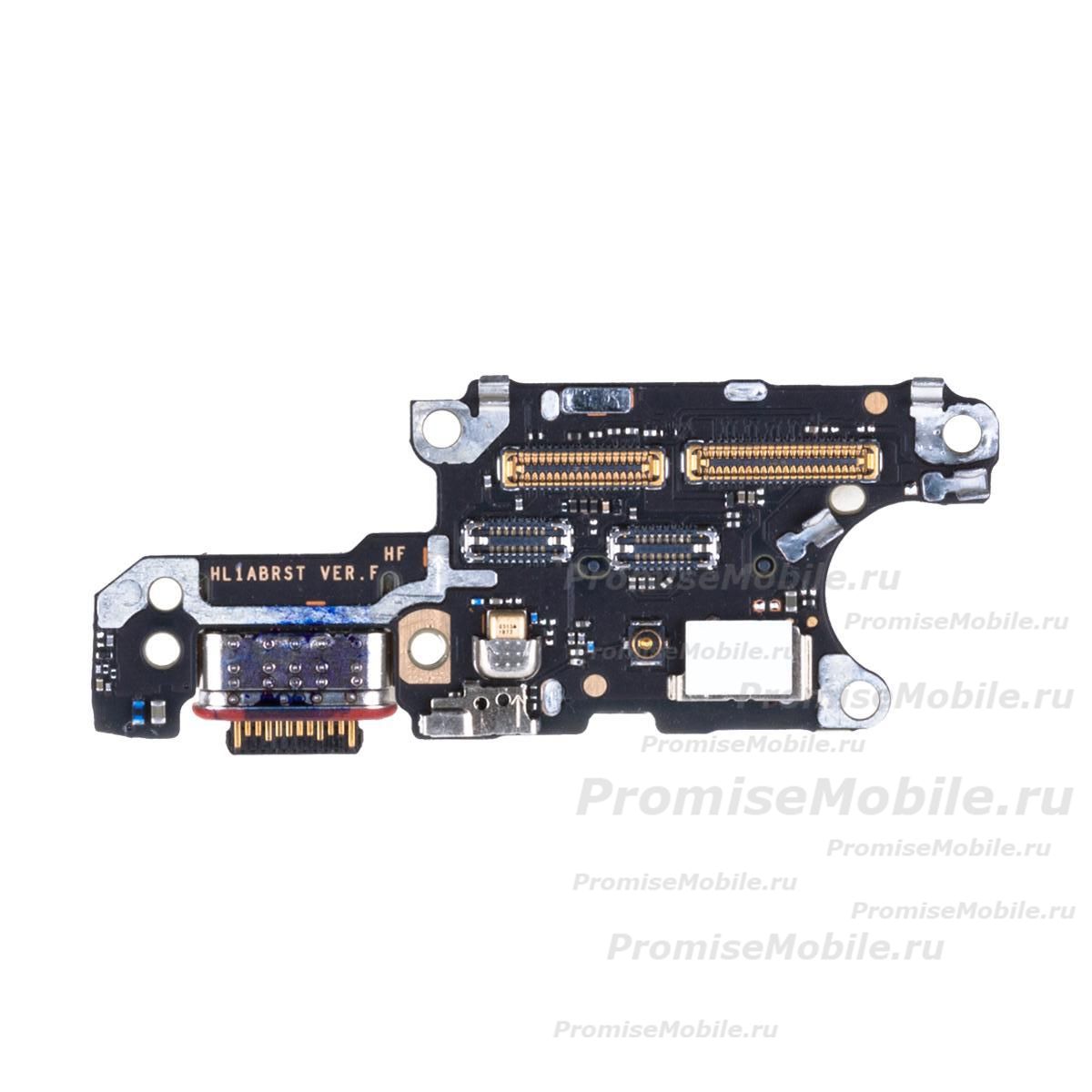 Плата нижняя для Huawei ABR-LX9 на системный разъем, разъем Sim-карты и микрофон (оригинал) ― 