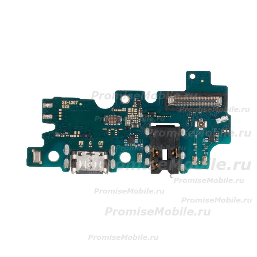 Плата нижняя для Samsung SM-A307F (Galaxy A30s) на системный разъем, разъем гарнитуры и микрофон (оригинал) ― 