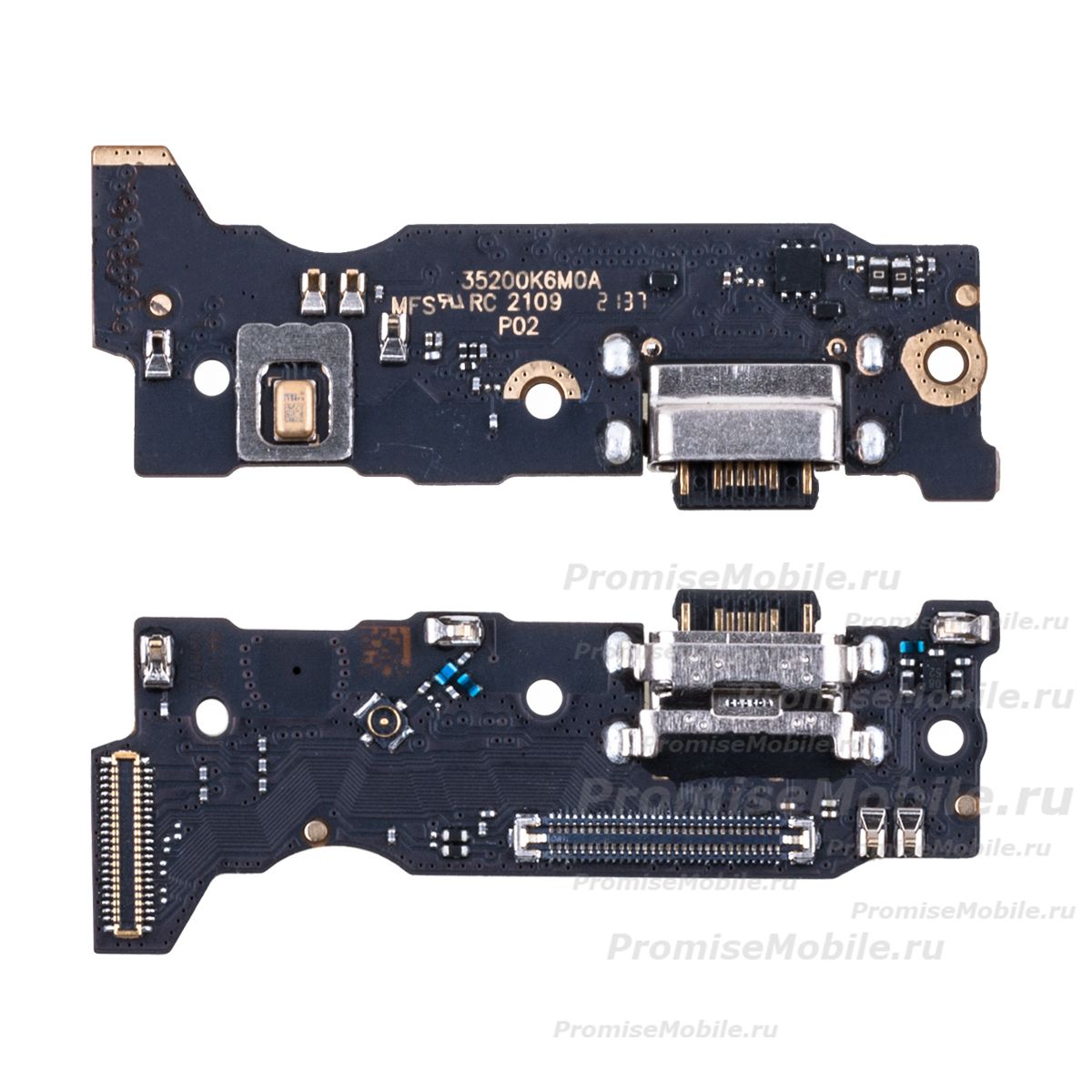 Плата нижняя для Xiaomi M2101K6G на системный разъем и микрофон (оригинал) ― 