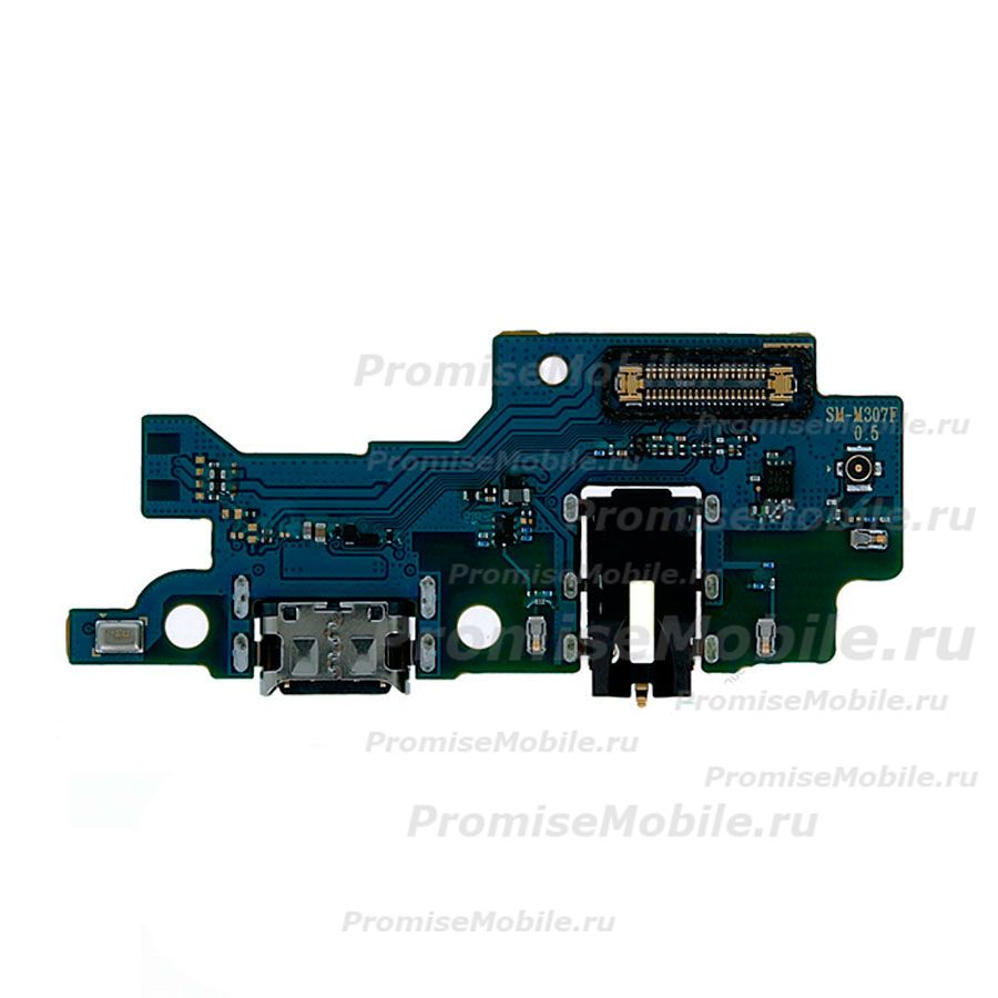 Плата нижняя для Samsung SM-M315F (Galaxy M31) на системный разъем, разъем гарнитуры и микрофон (оригинал) ― 