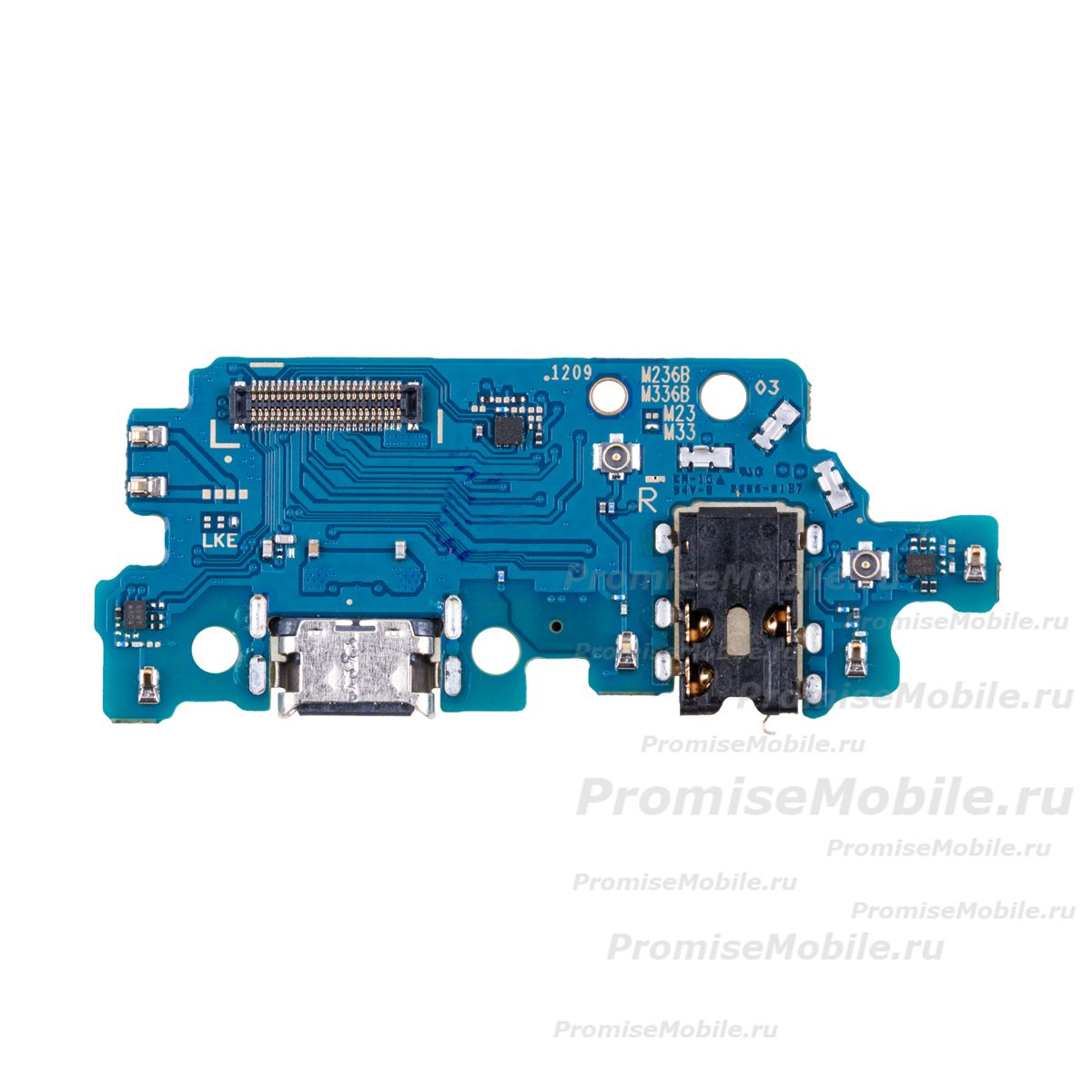 Плата нижняя для Samsung SM-M236B (Galaxy M23 5G) на системный разъем, разъем гарнитуры и микрофон ― 