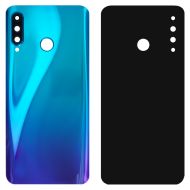 Задняя крышка для Huawei MAR-LX1M со стеклом камеры <синий> (оригинал)