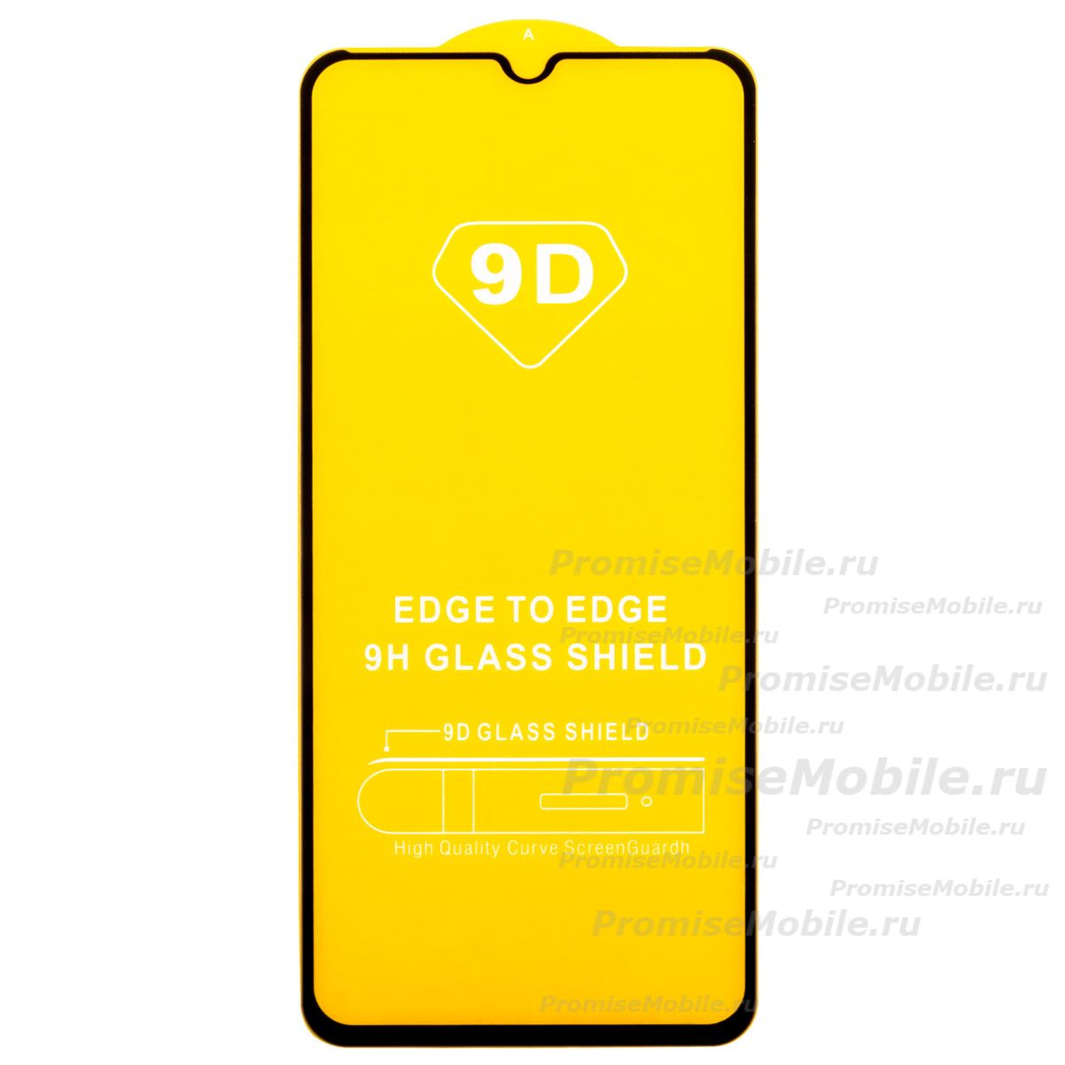 Защитное стекло для Samsung SM-A022F (Galaxy A02) (2.5D/полная наклейка) <черный> ― 