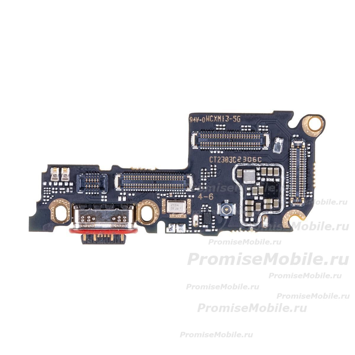 Плата нижняя для Xiaomi 2211133G на системный разъем, разъем Sim-карты и микрофон ― 