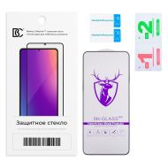 Защитное стекло для Xiaomi Redmi Note 14 5G (2,5D/закаленное, полная наклейка) <черный> в блистере