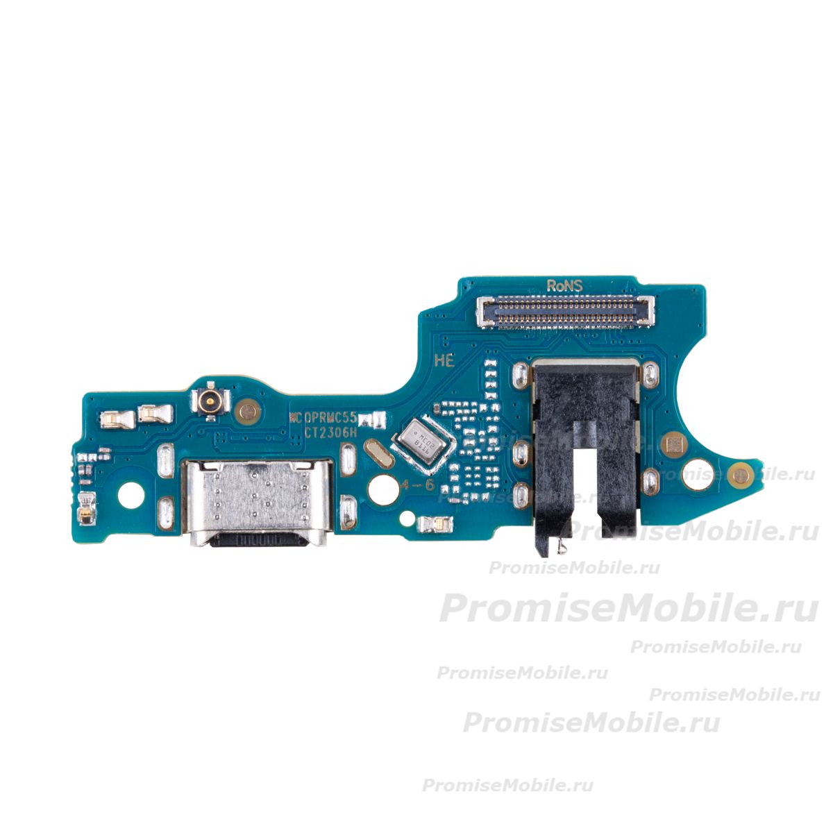 Плата нижняя для Realme C55 на системный разъем, разъем гарнитуры и микрофон ― 