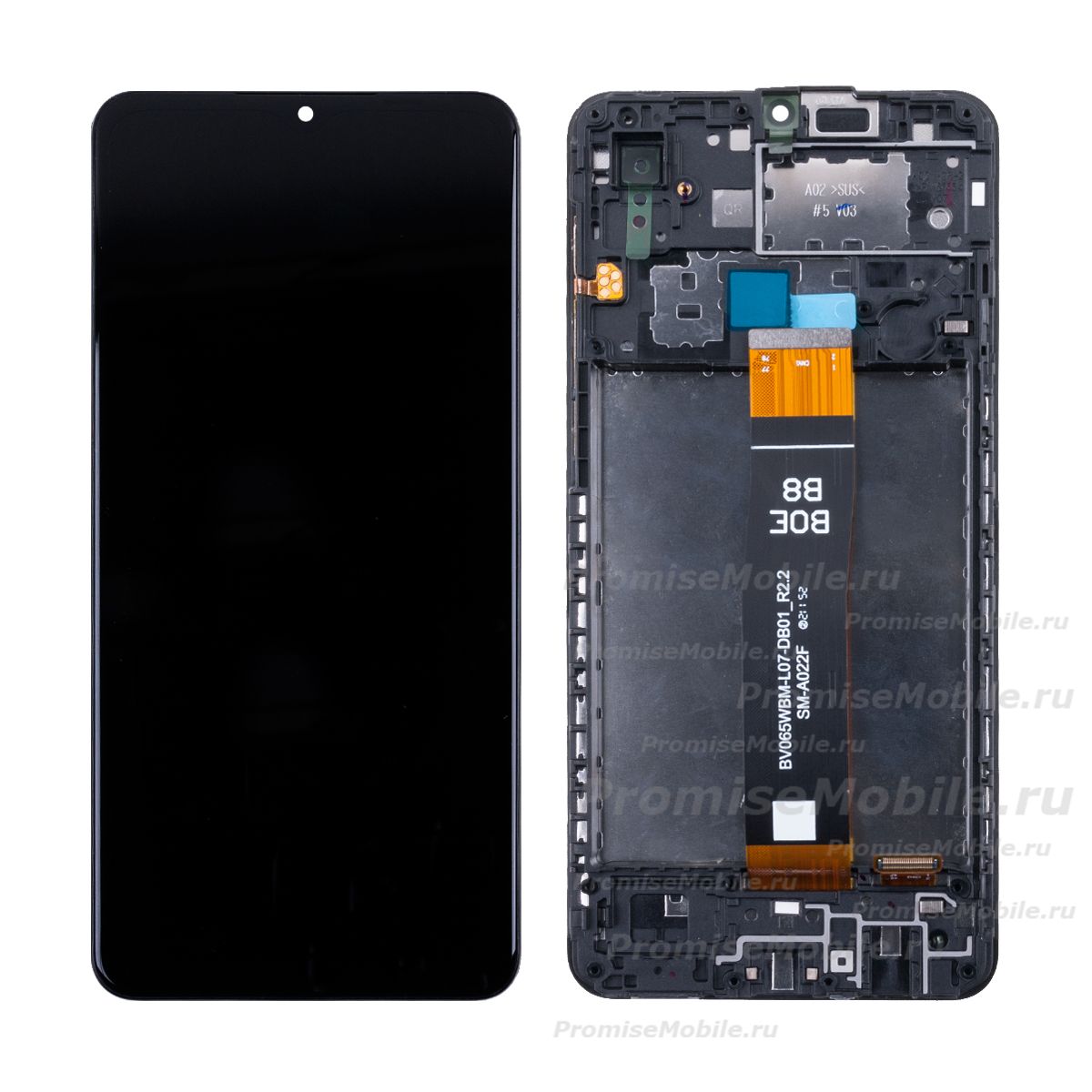 Дисплей для Samsung SM-A022F (Galaxy A02) модуль в сборе с тачскрином <черный> (супер премиум) ― 
