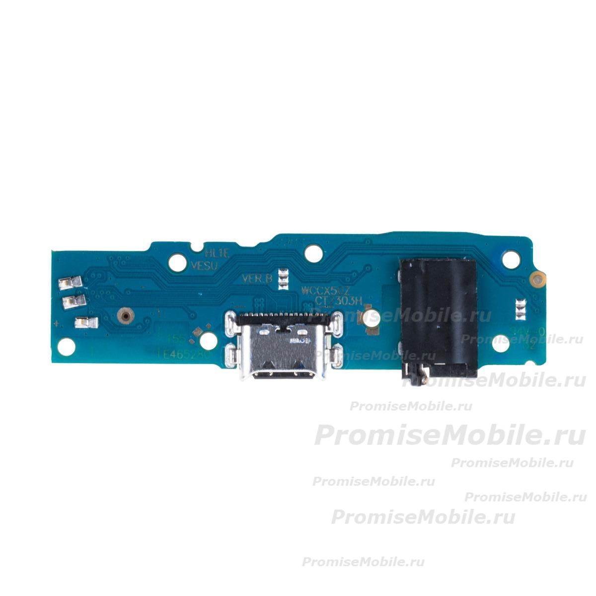 Плата нижняя для Huawei EVE-LX9N на системный разъем, разъем гарнитуры и микрофон ― 